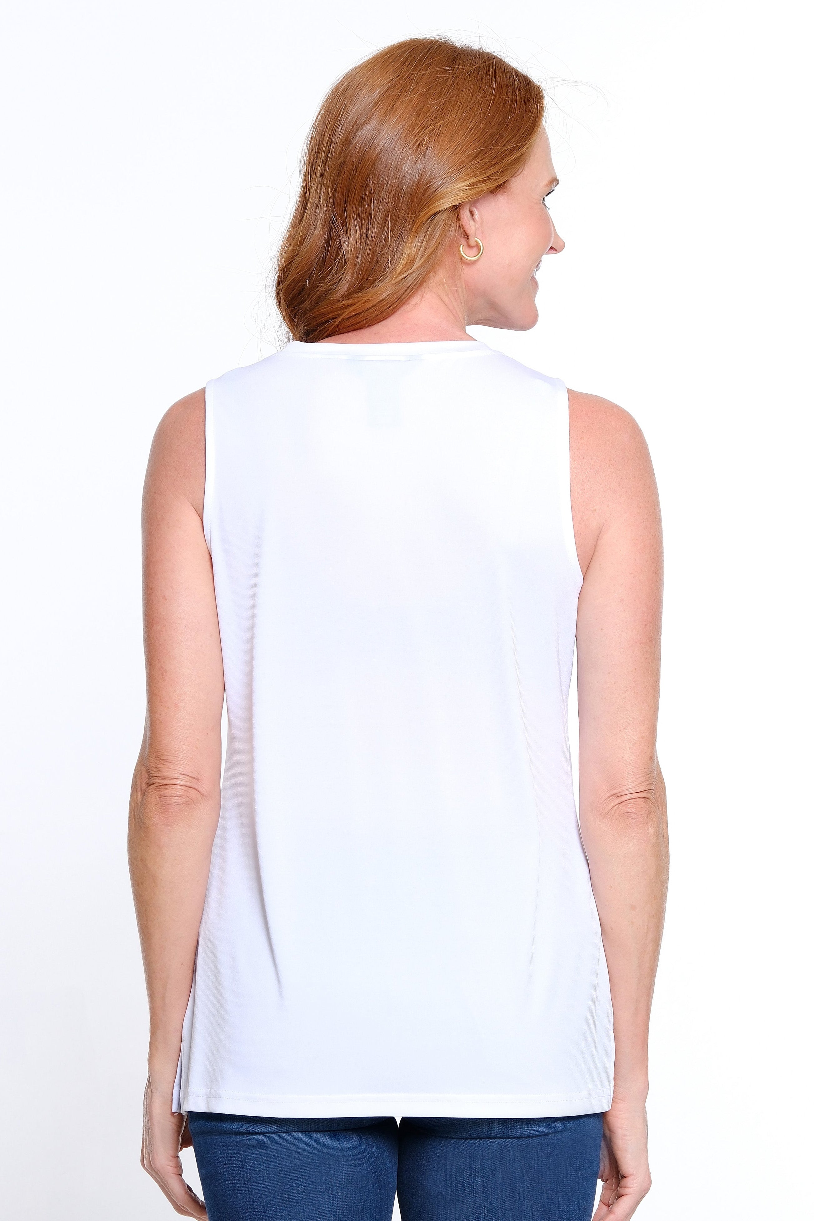 Knit Tank Top - White