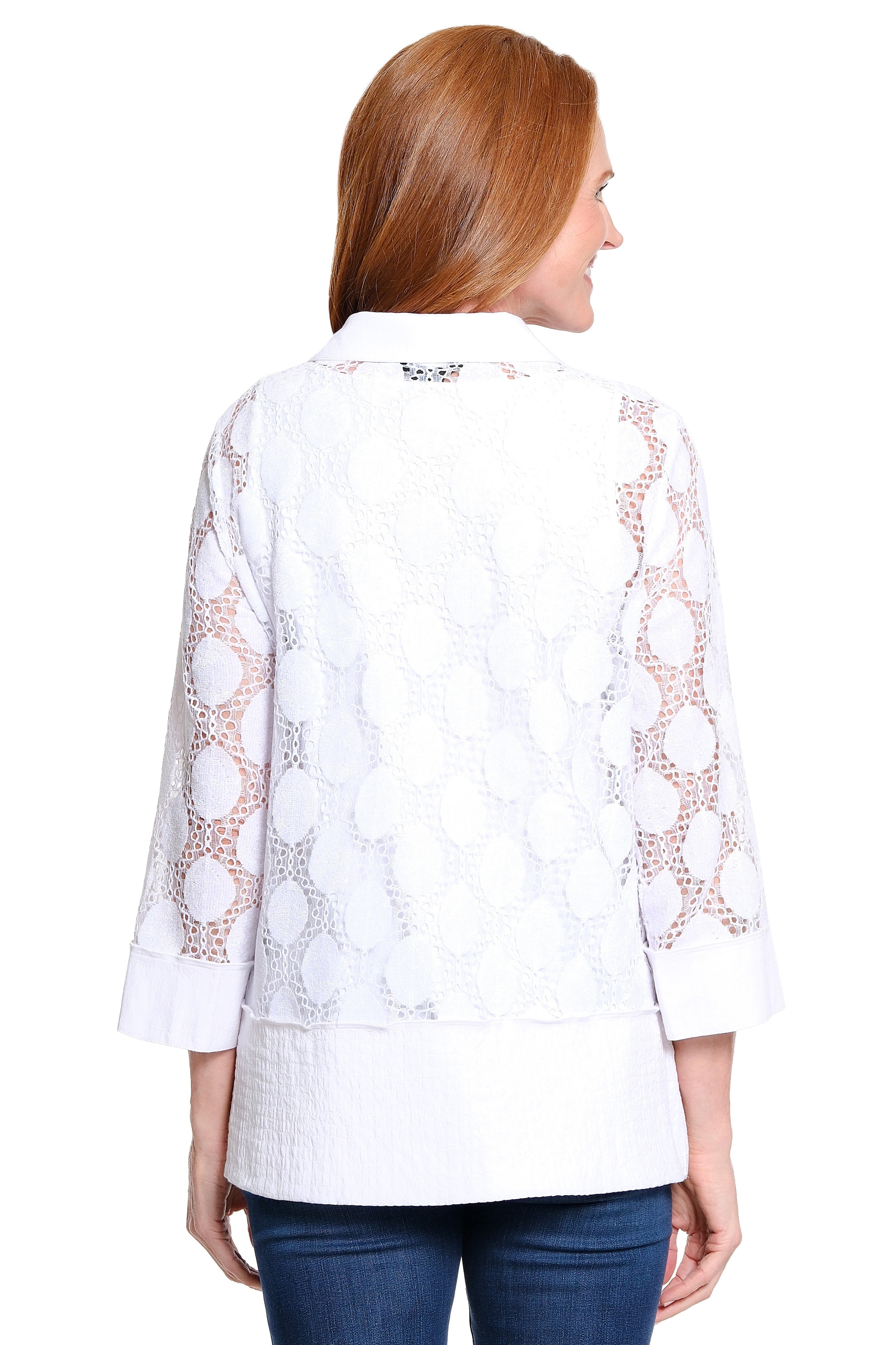 Point Collar Woven Jacket - White