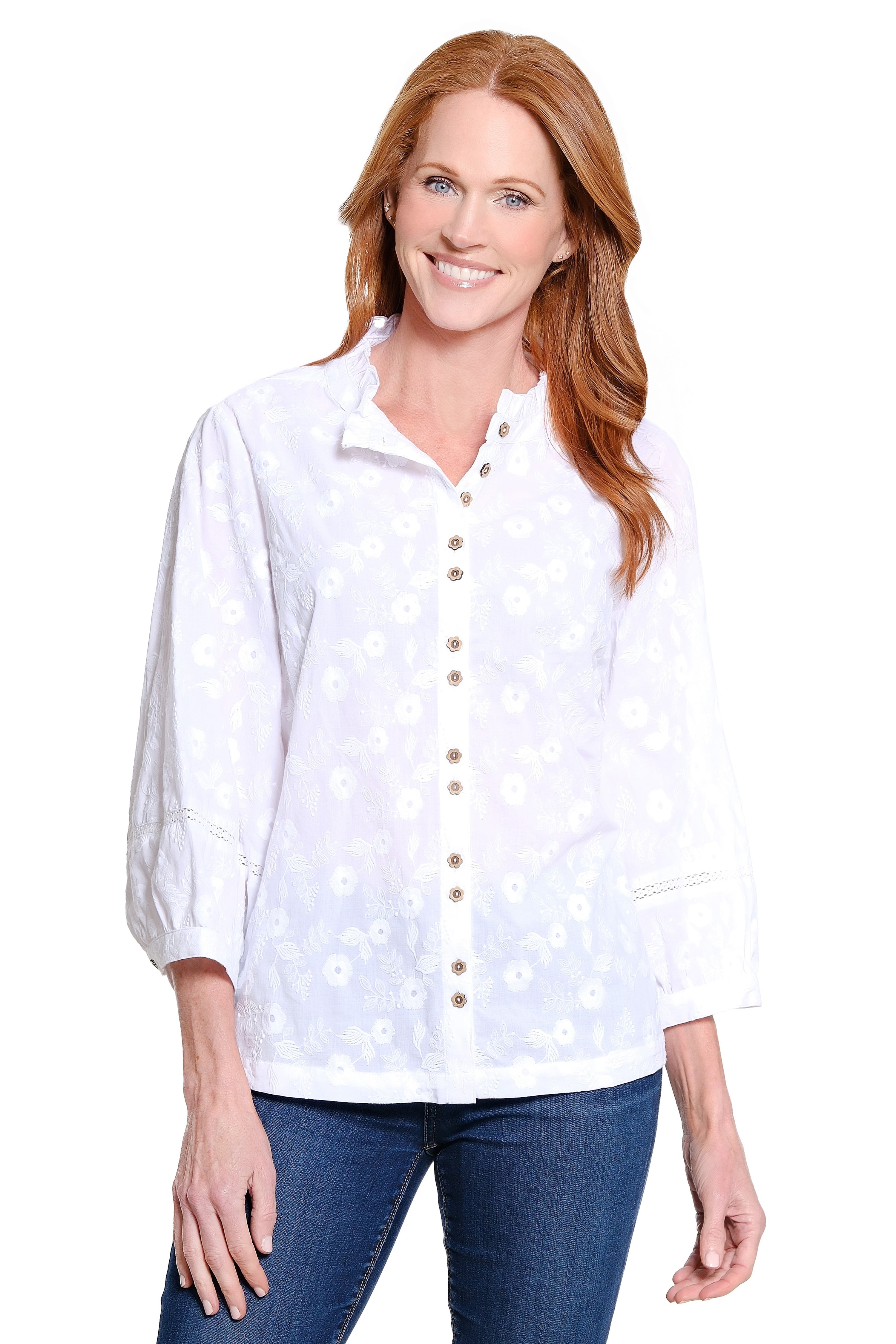 Allover Eyelet Embroidered Tunic - White
