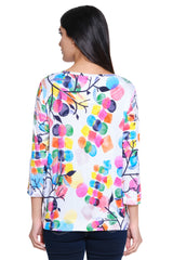 Print Round Neck Tunic - Women's - Multi