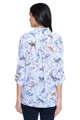 Printed Woven Burnout Tunic - Women's - Multi
