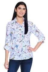 Printed Woven Burnout Tunic - Women's - Multi