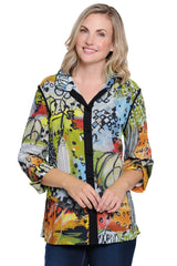 Textured Woven Tunic - Petite - Abstract Multi