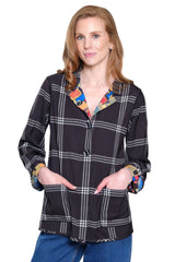 Reversible Woven Jacket - Petite - Abstract Multi