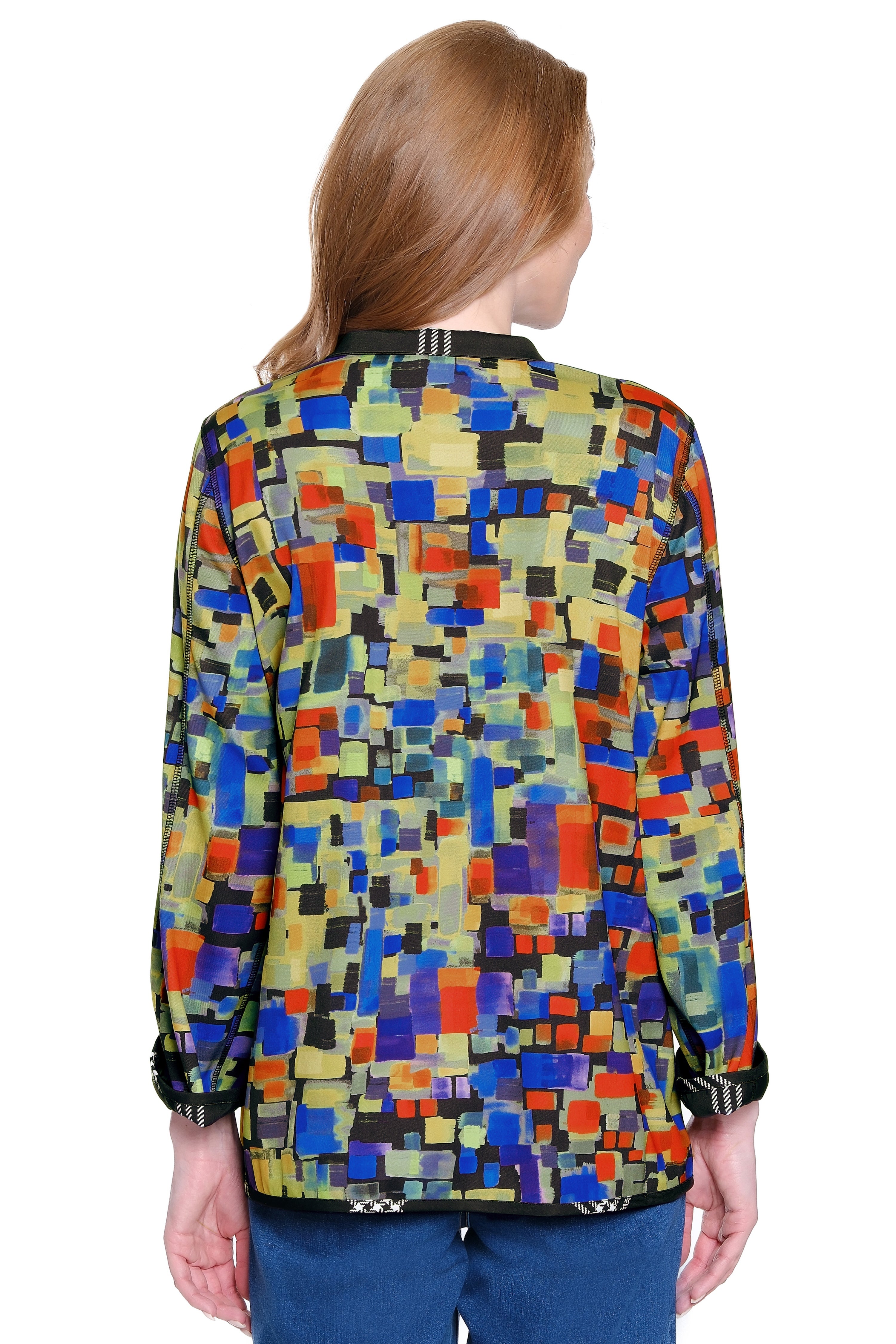 Reversible Woven Jacket - Abstract Multi