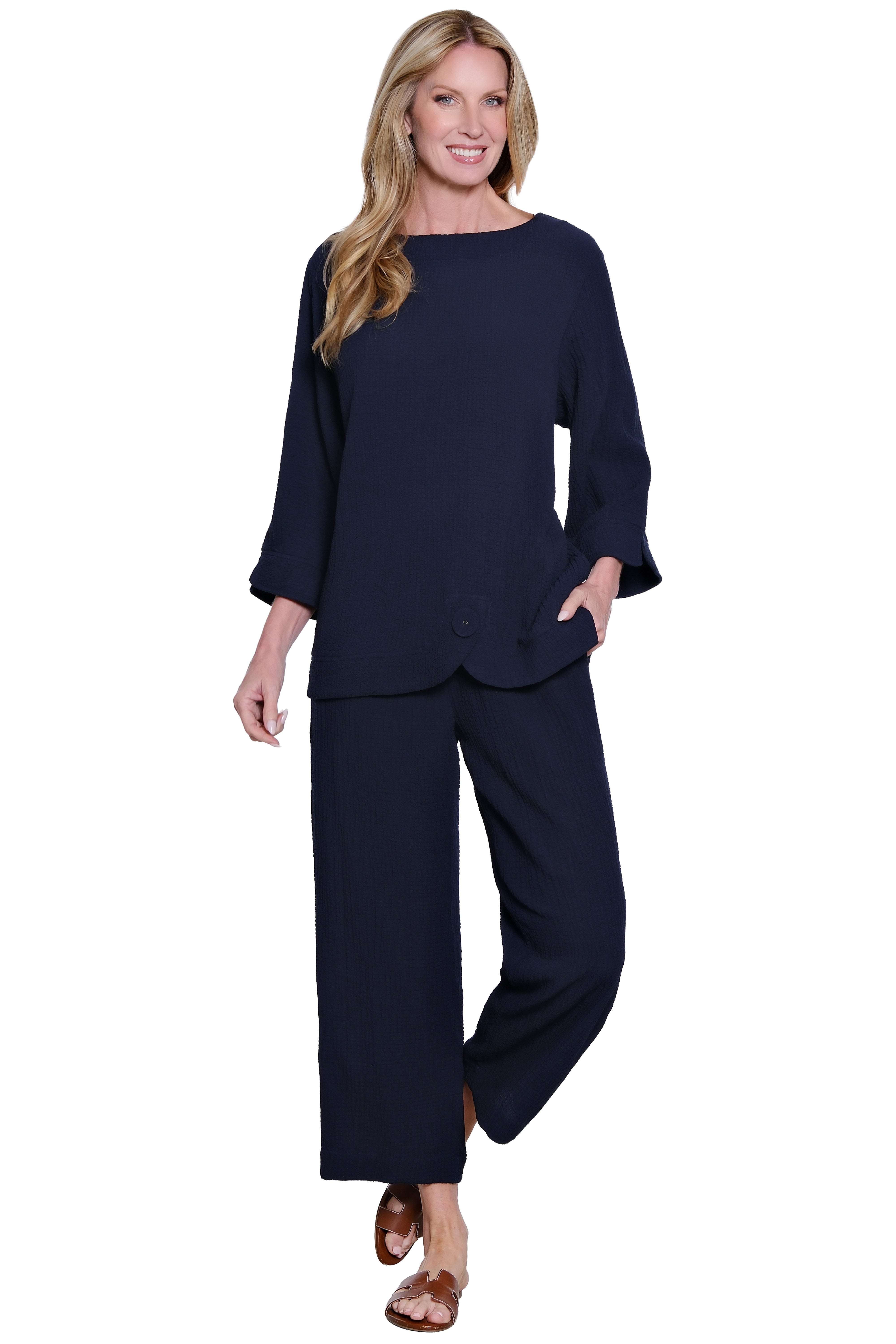 Woven Pull-On Pant - Midnight