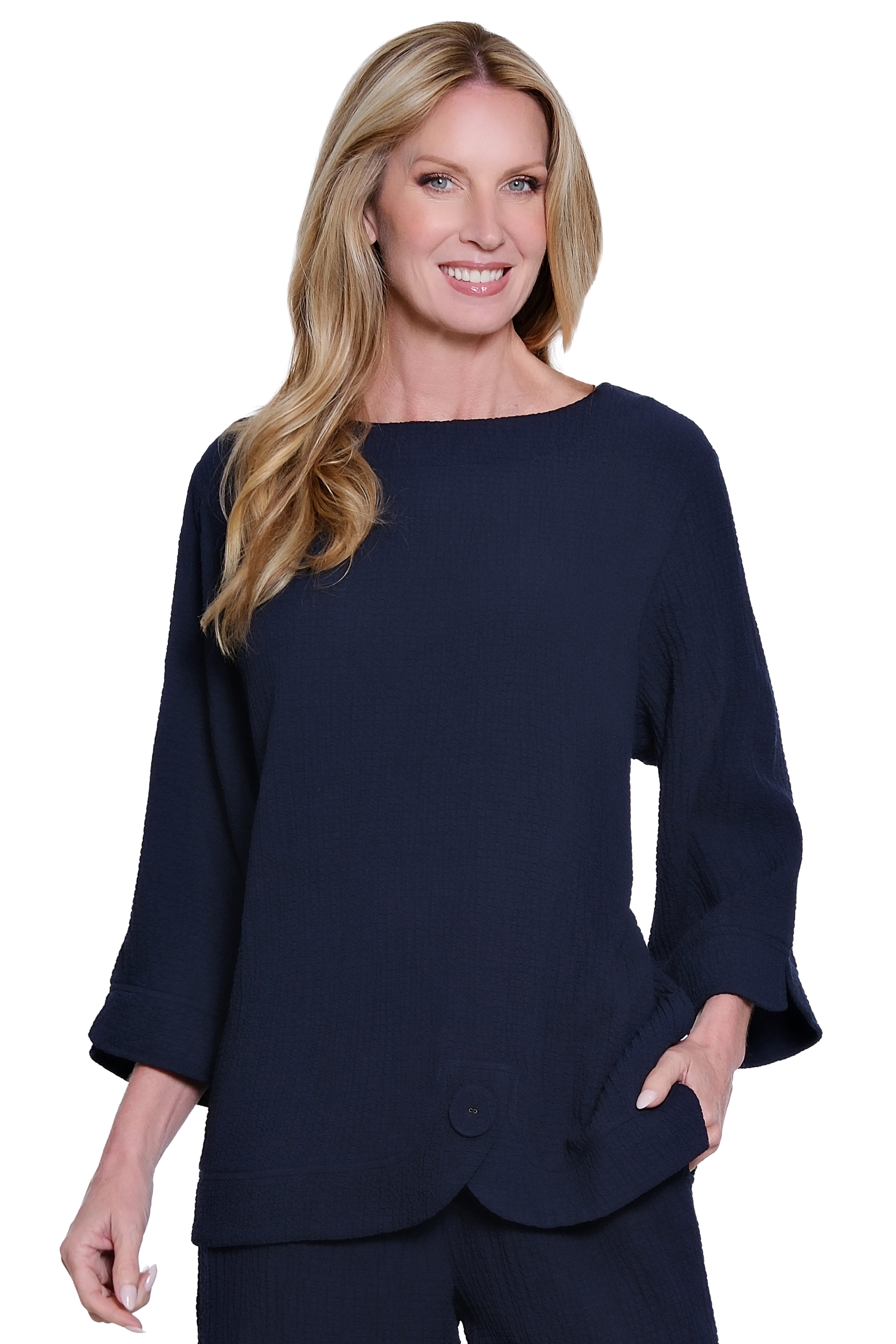 Woven Pop-Over Top - Midnight