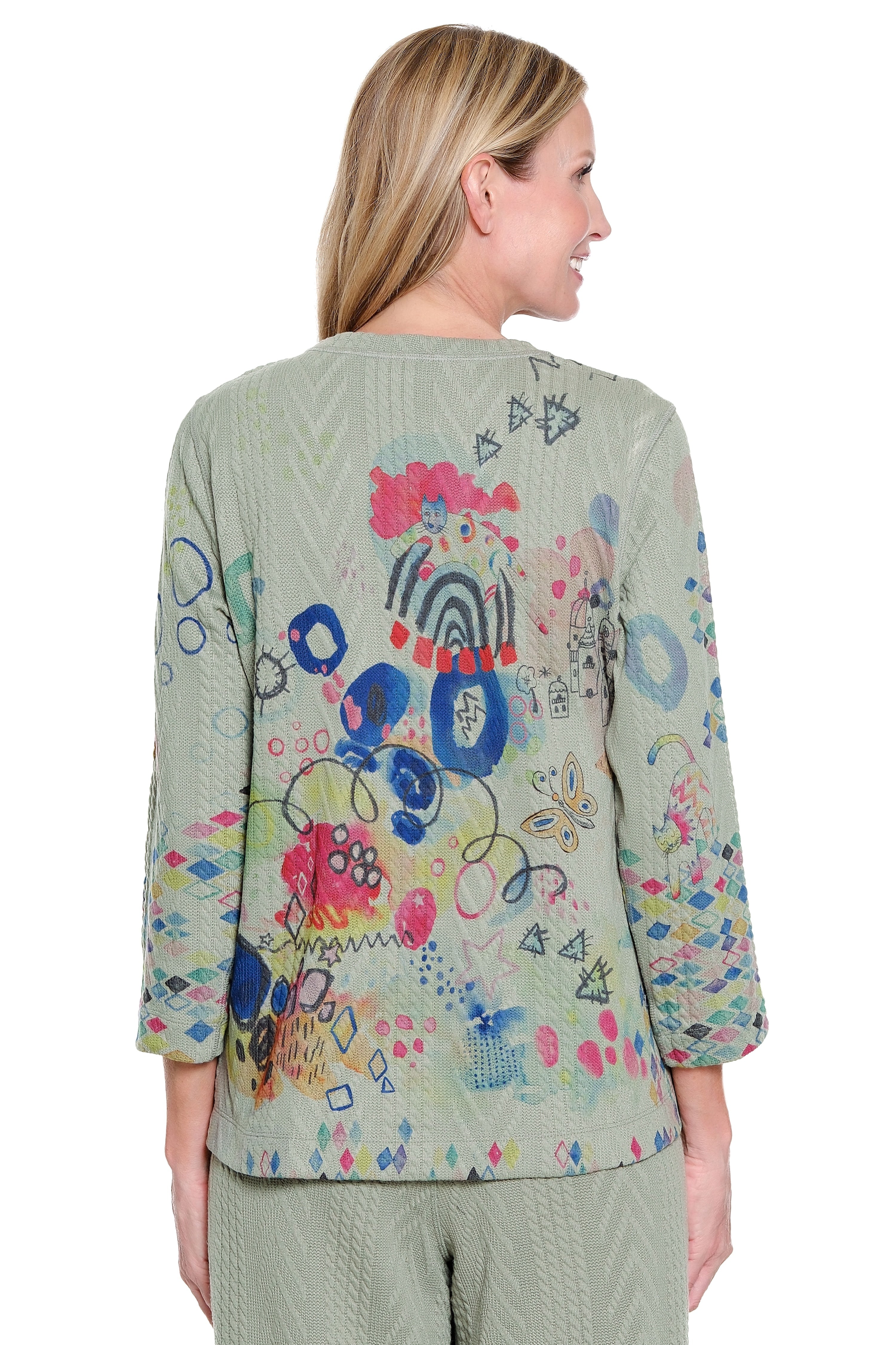 Textured Knit Top - Heather Gray