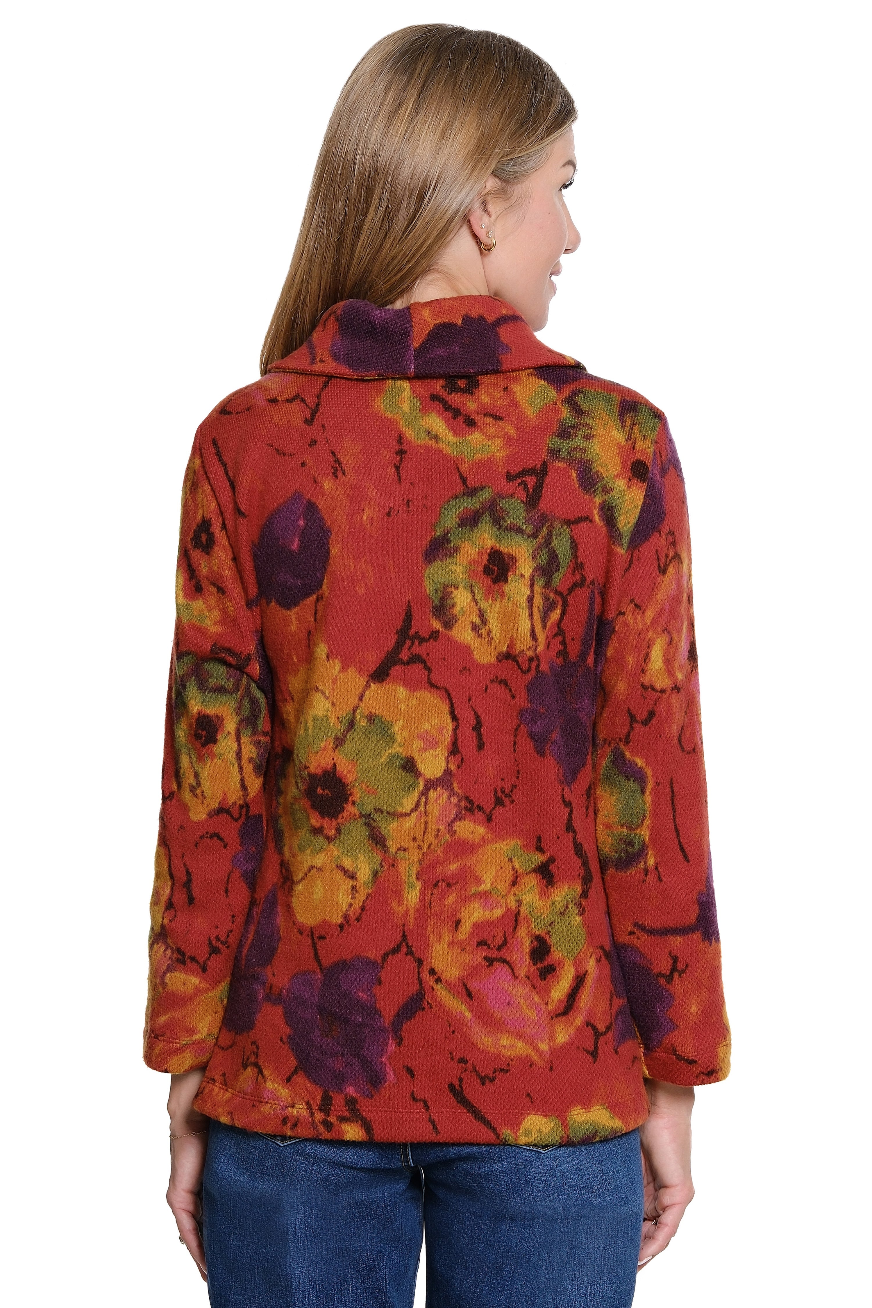Cowl Neck Print Tunic - Petite - Floral Multi