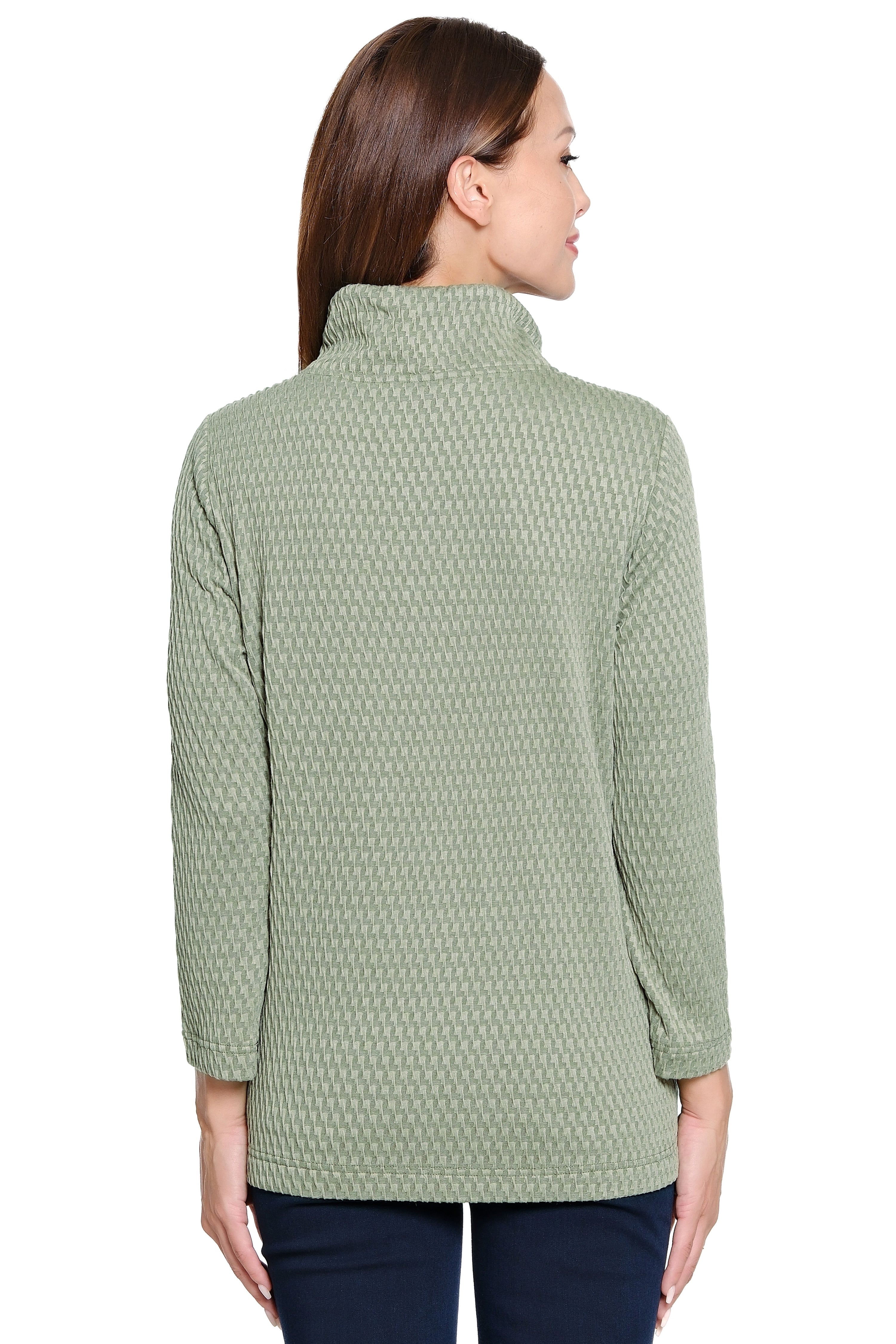 Textured Cowl Neck Tunic - Sage