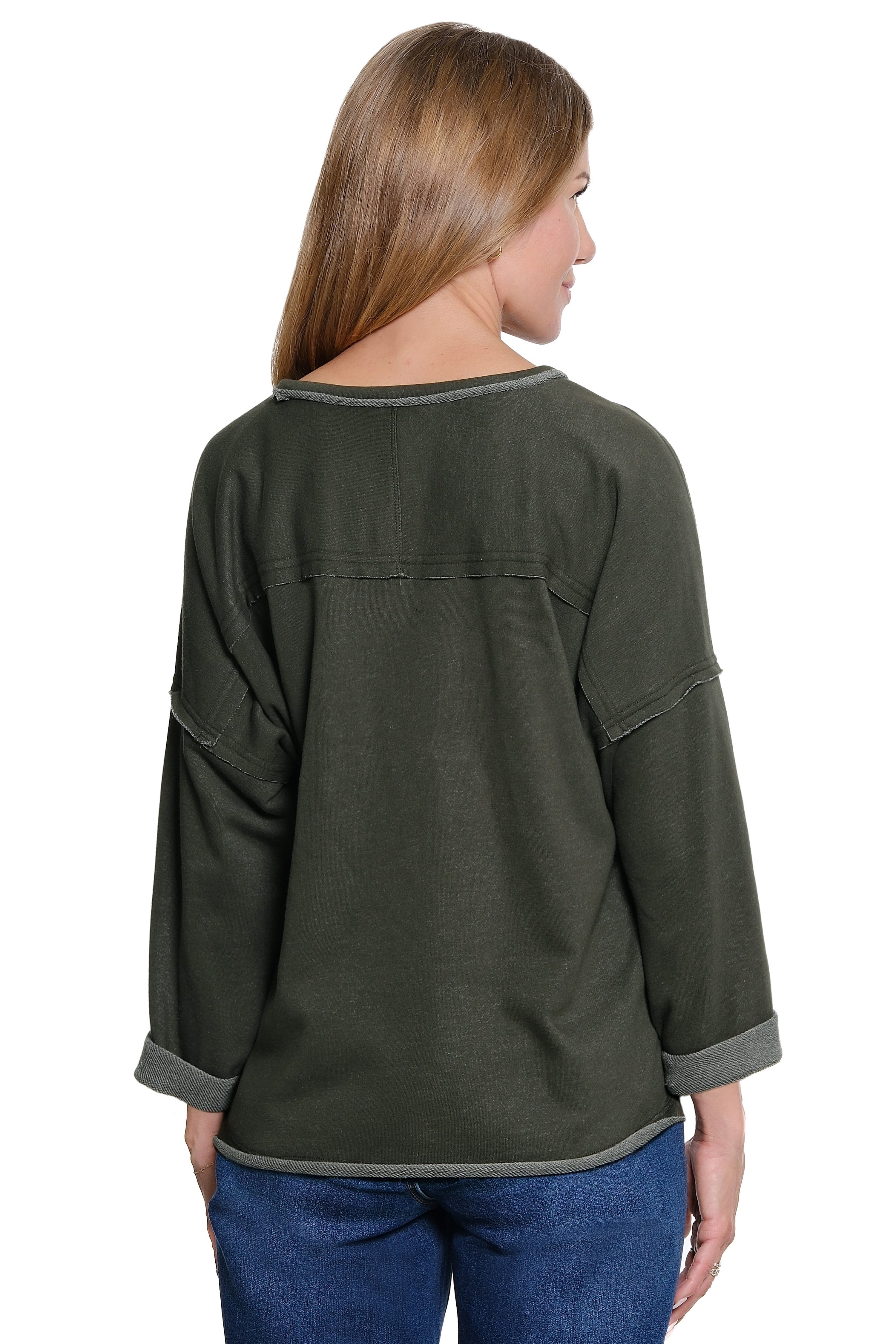 Bow Knit Top - Dark Olive