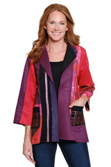 Knit Print Jacket - Plus - Multi