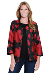 Woven Jacquard Jacket - Plus - Floral Multi