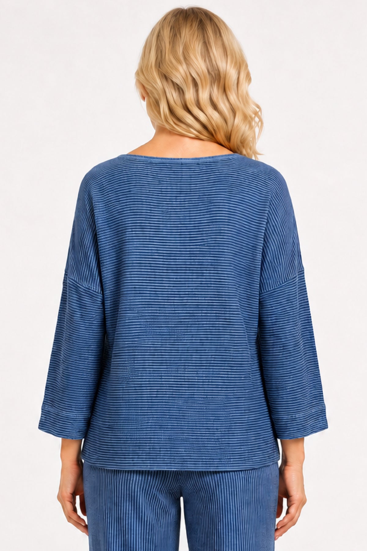 Navy Yarn-Dye Popover - Missy