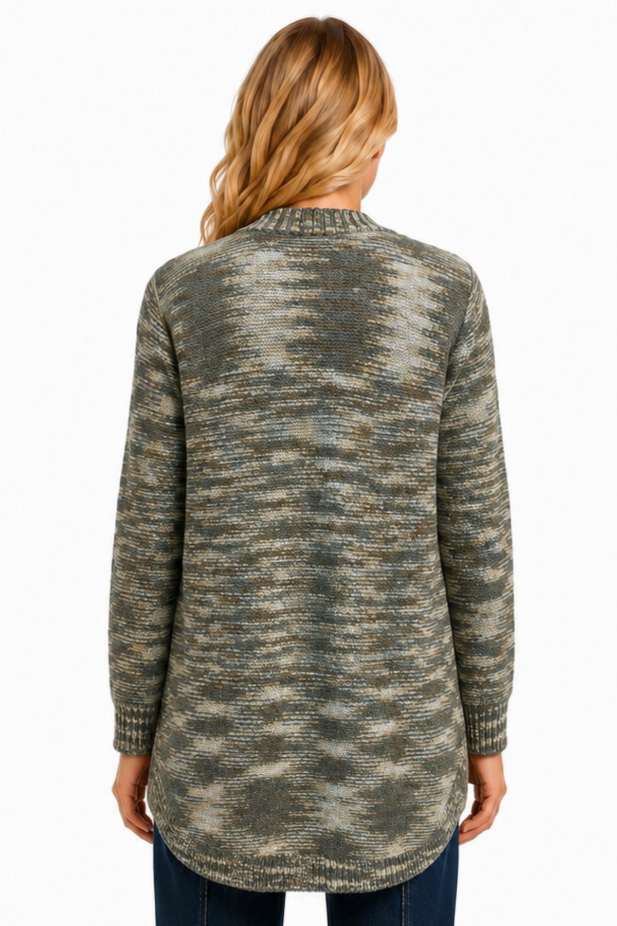 Multi Open Front Sweater Cardigan - Missy