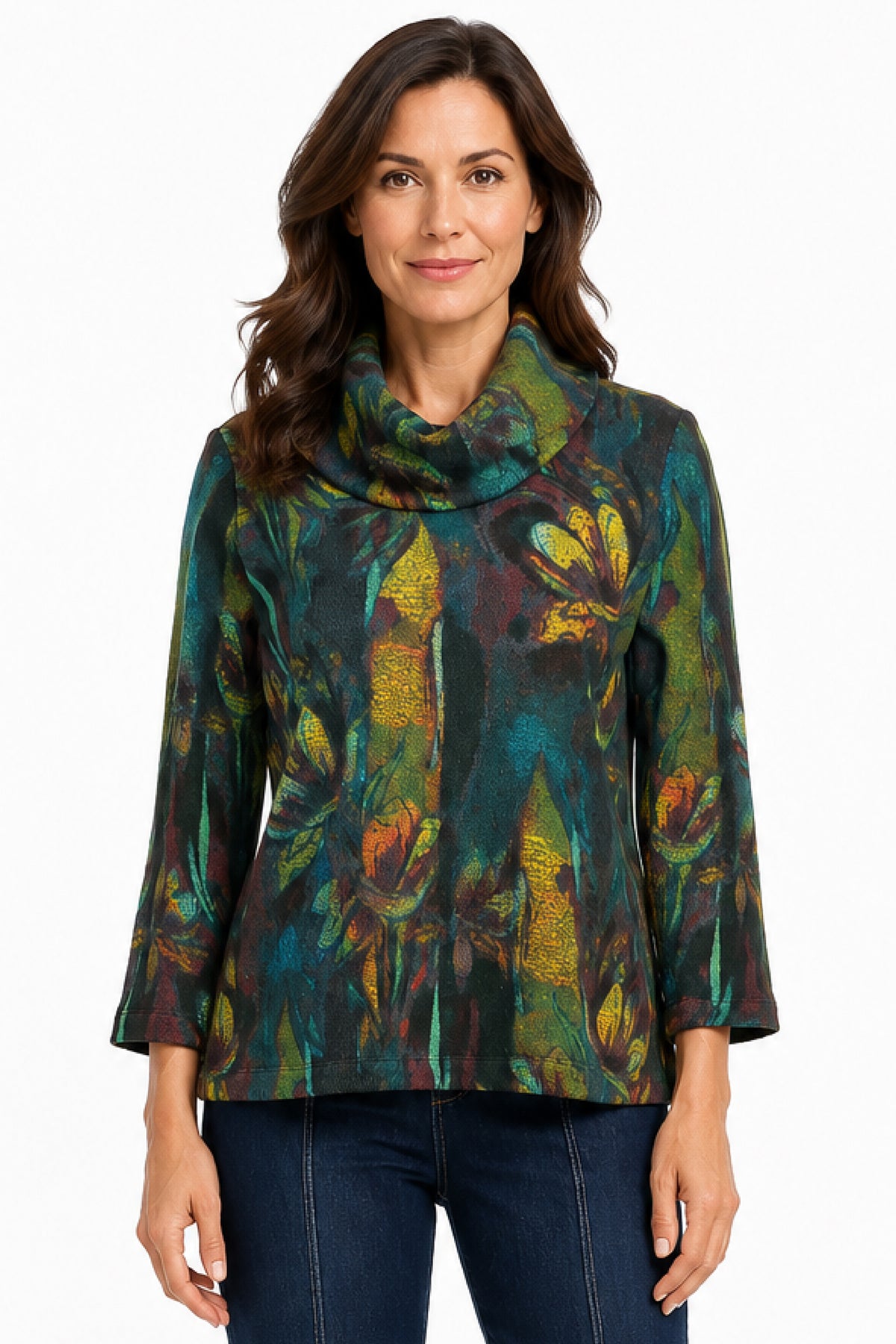 Multi Textured Popover Tunic - Missy