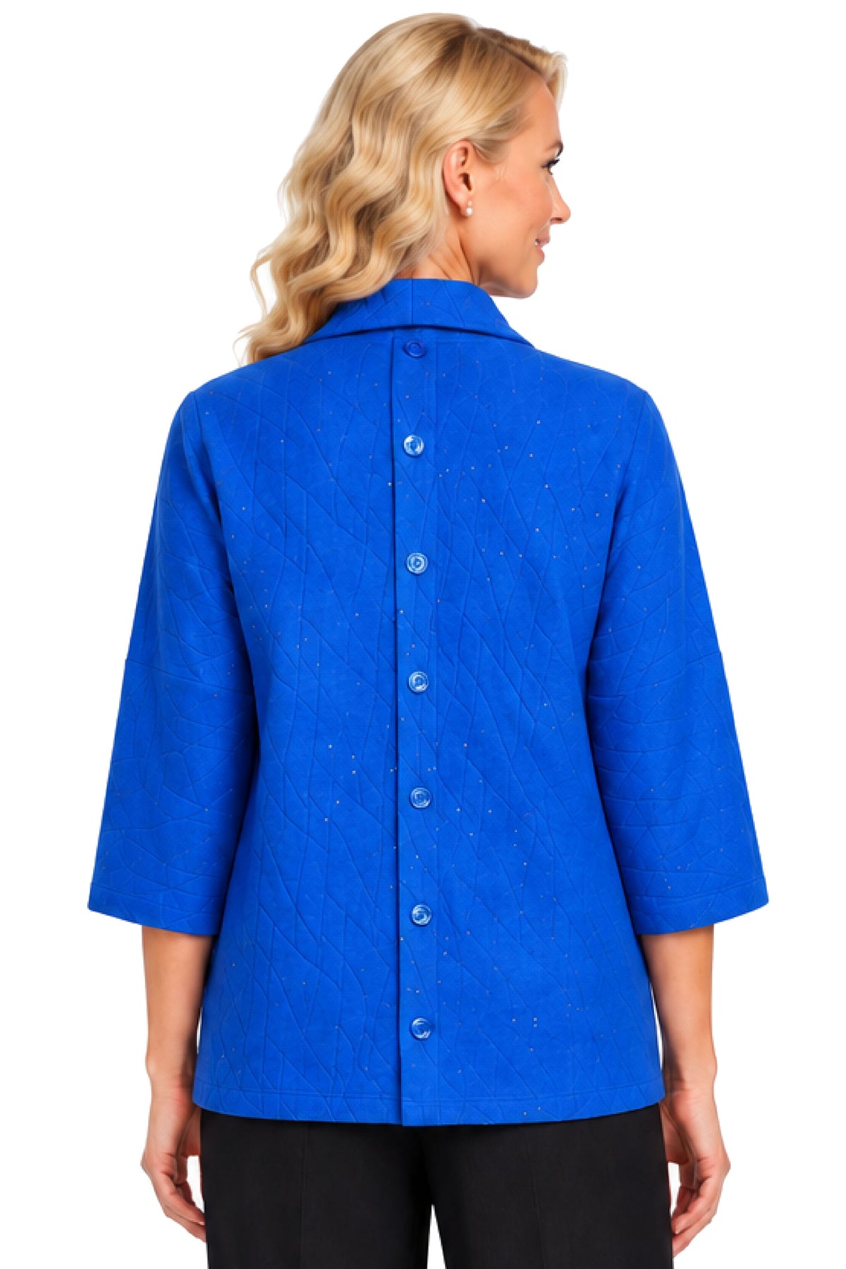 Cobalt Sparkle Cowl Neck Sweater