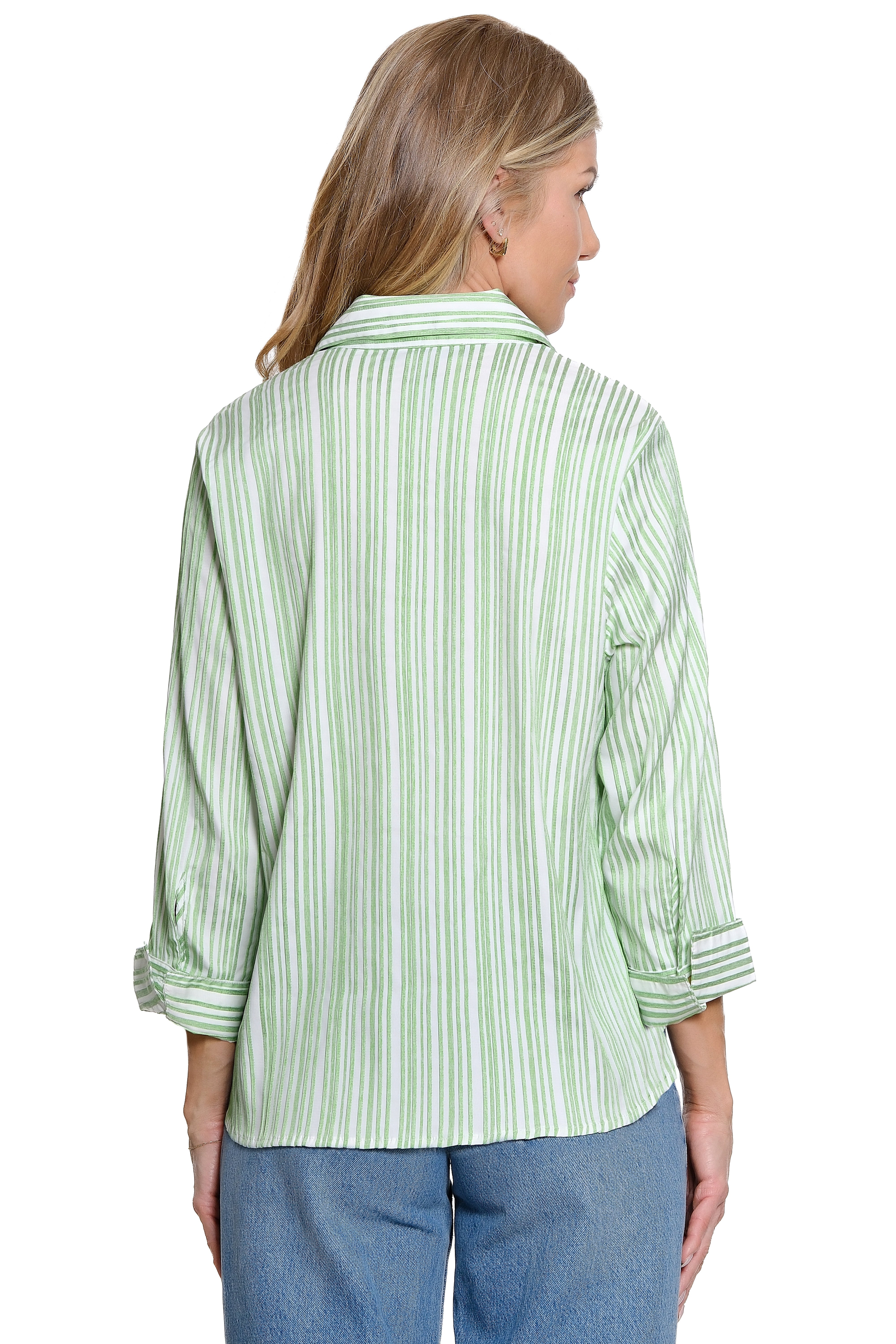 Stripe Button-Up Top - Mint