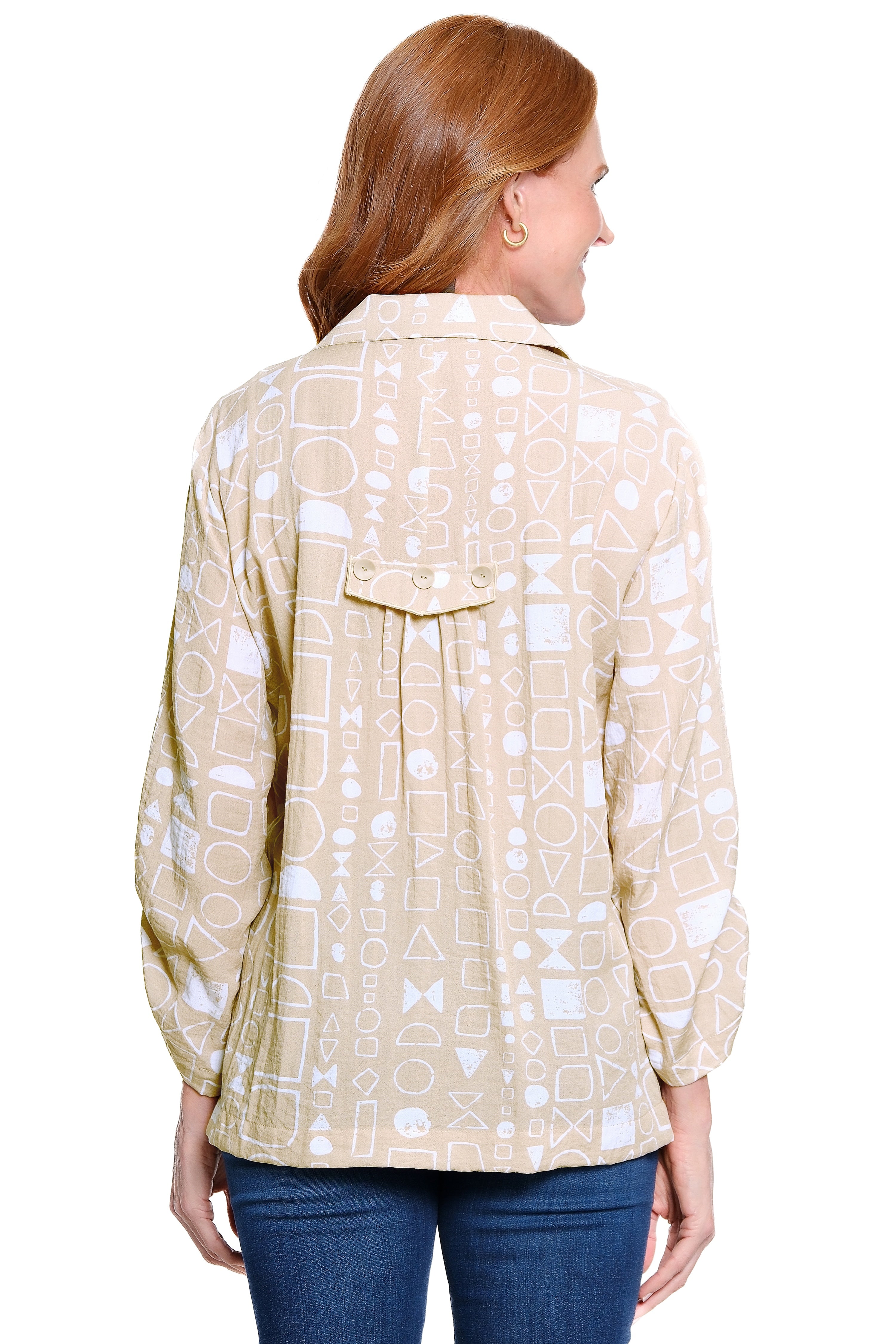 Point Collar Tunic - Khaki