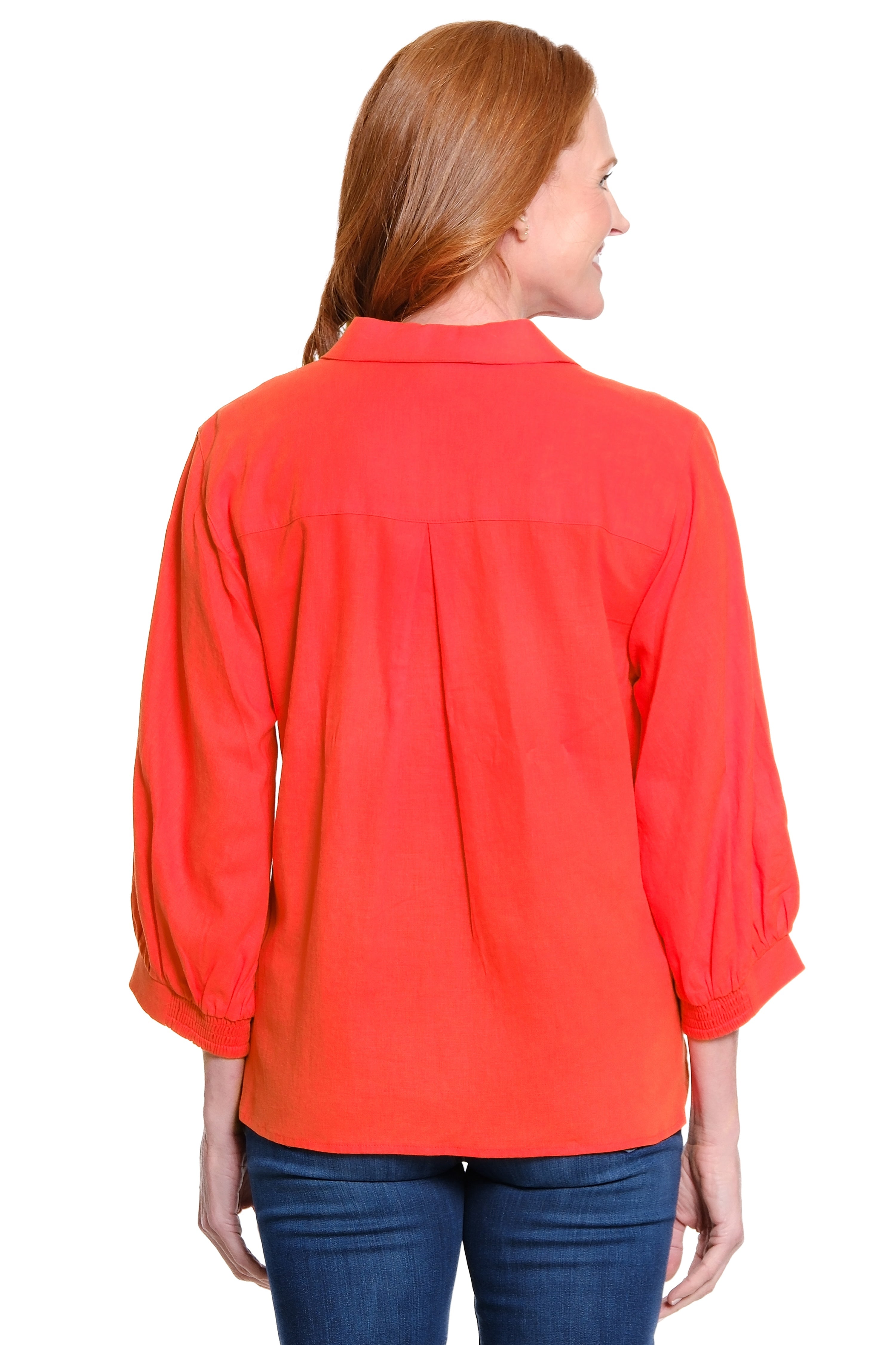Pocket Front Tunic - Pomegranate