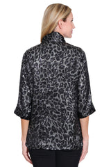 Print Shimmer Tunic - Petite - Multi Animal Print