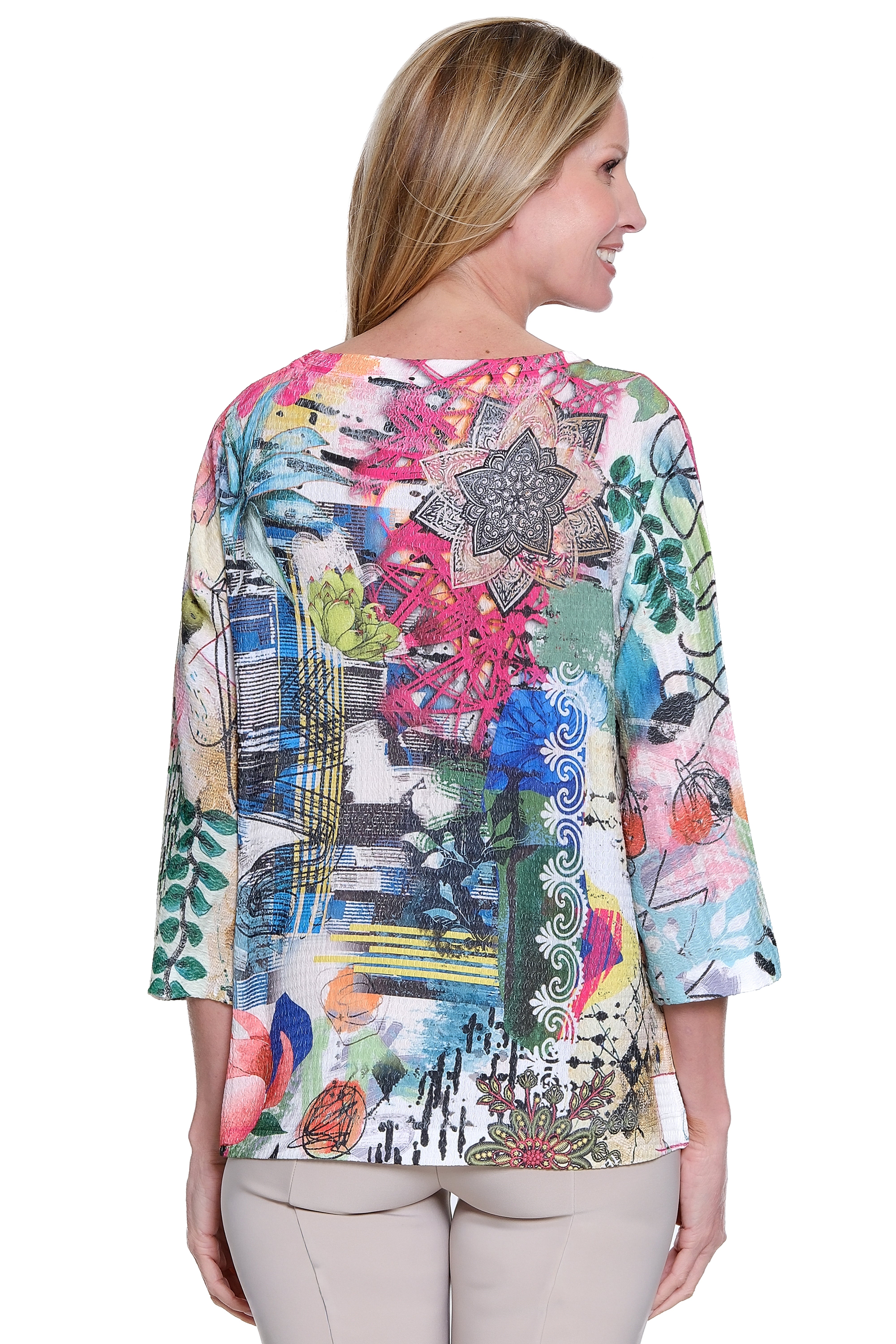 Printed Knit Top - Multi - view 2