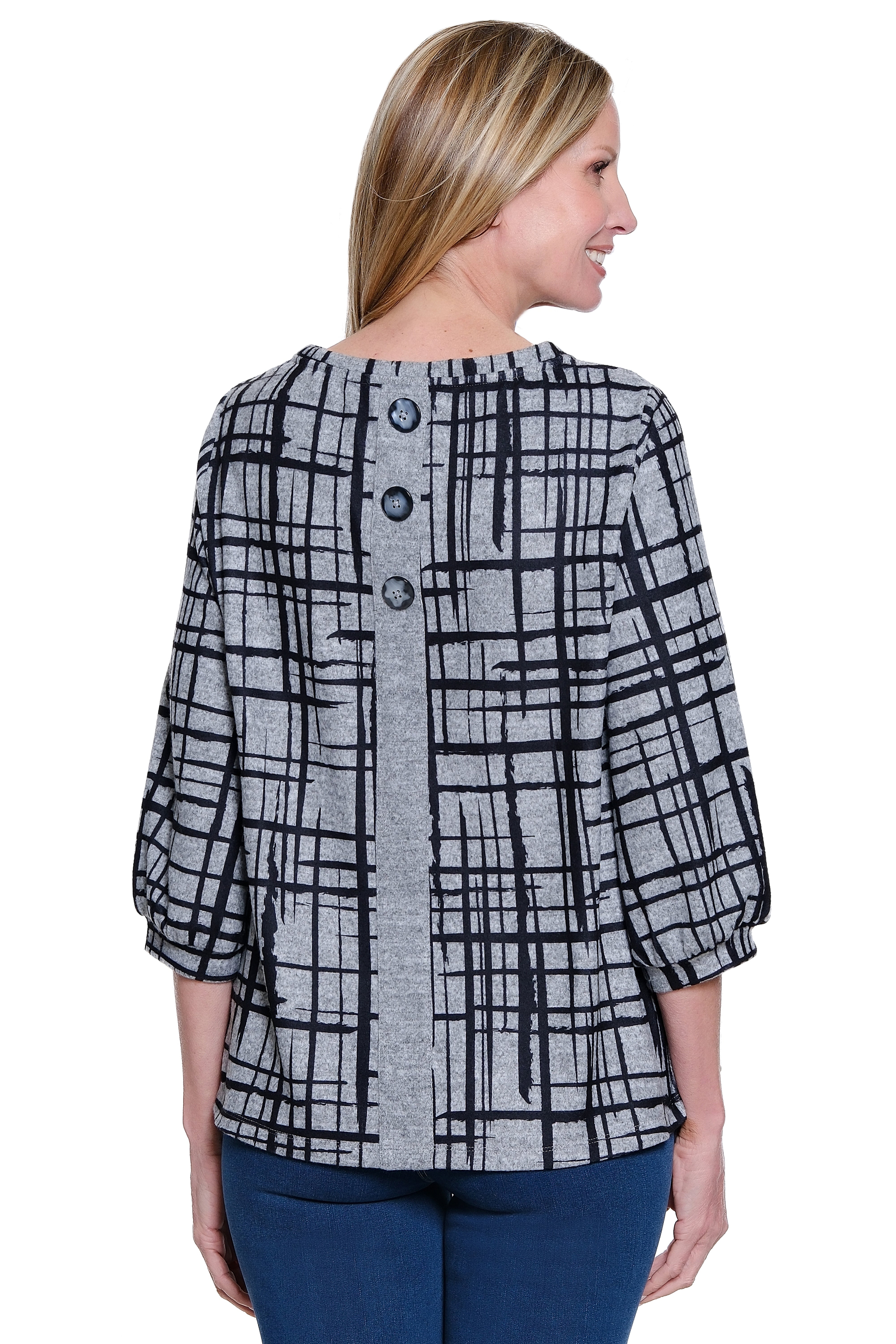 Essential Printed Top - Plaid Multi - view 2