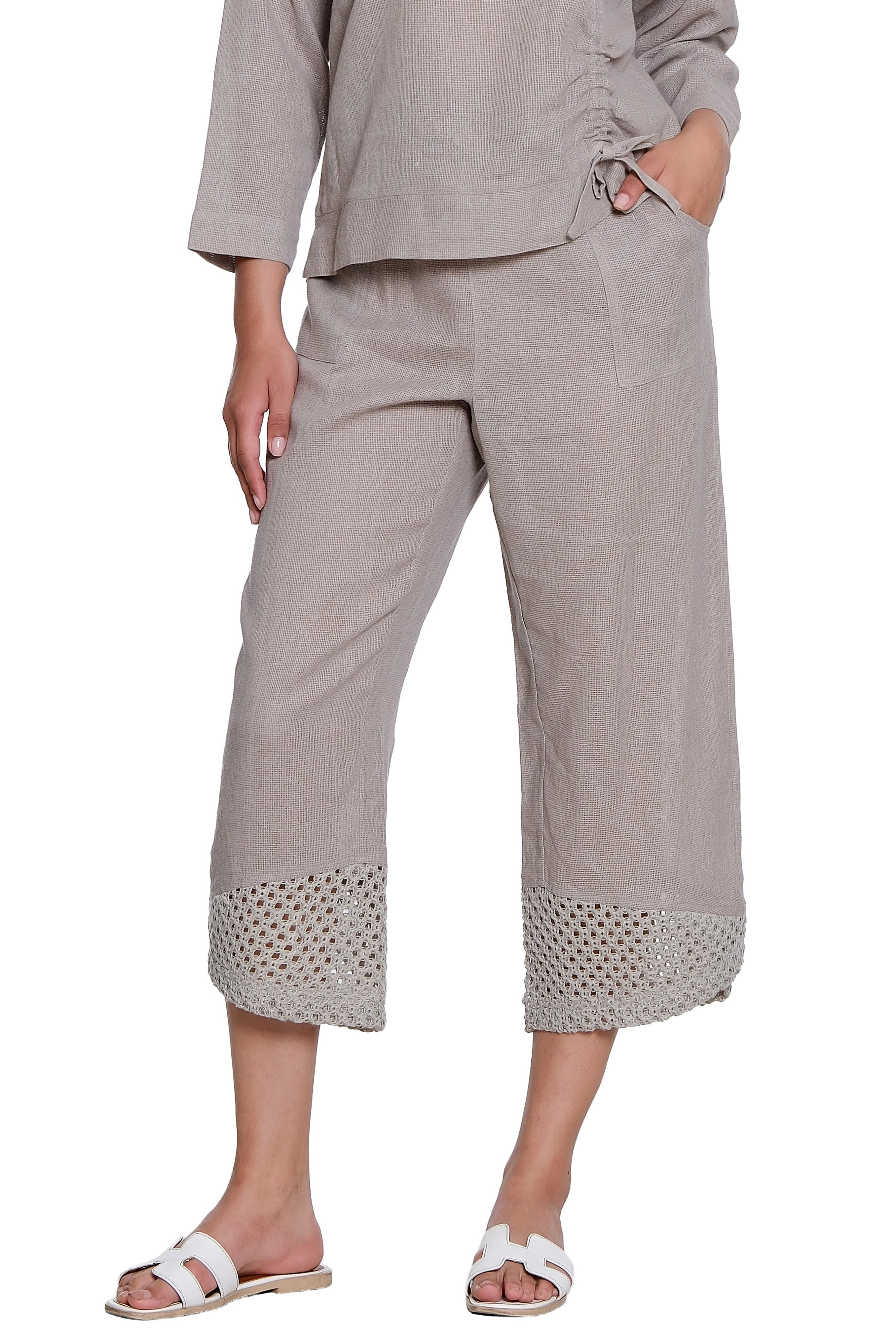 Linen Pull-On Pant - Latte