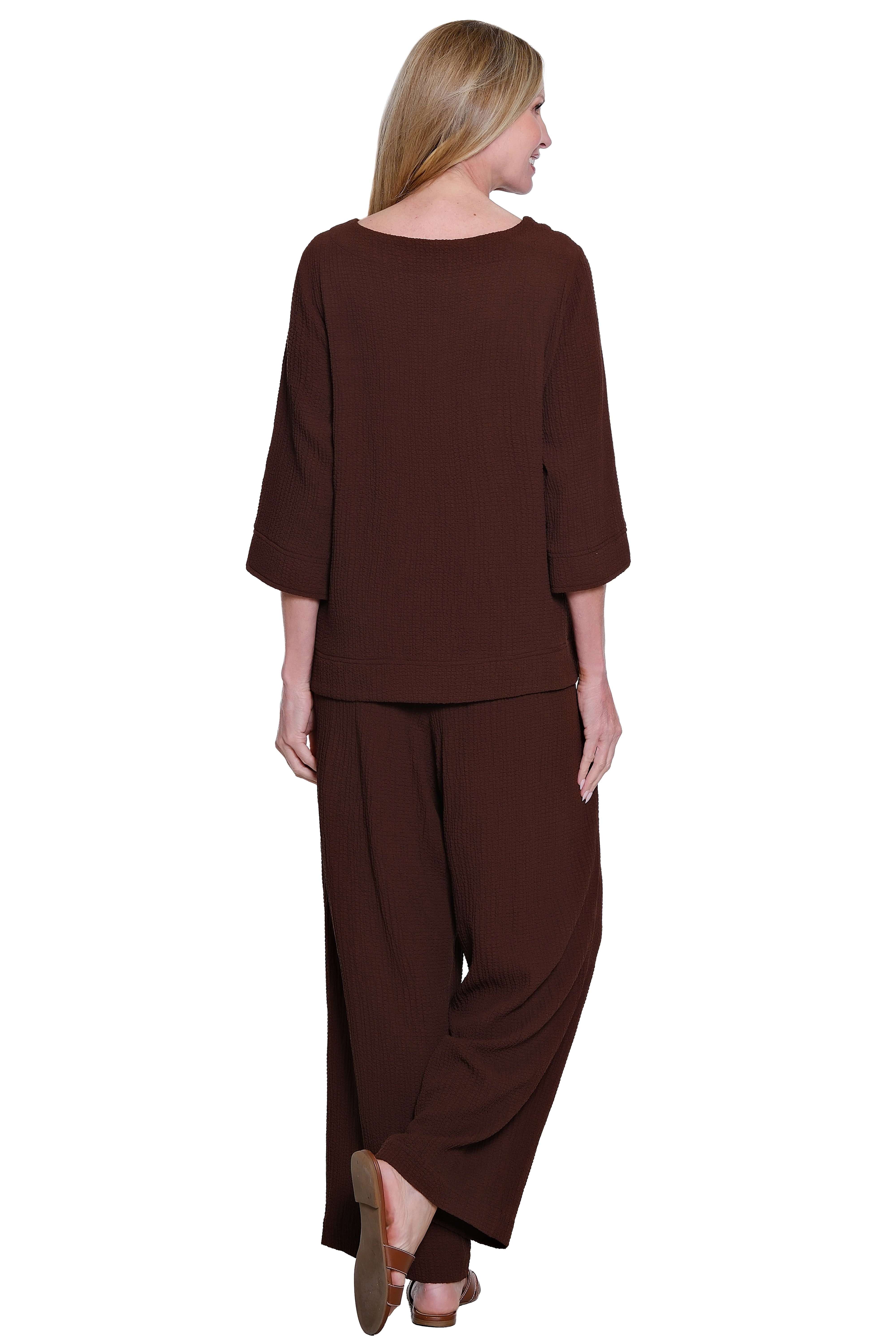 Woven Pull-On Pant - Chocolate - view 2