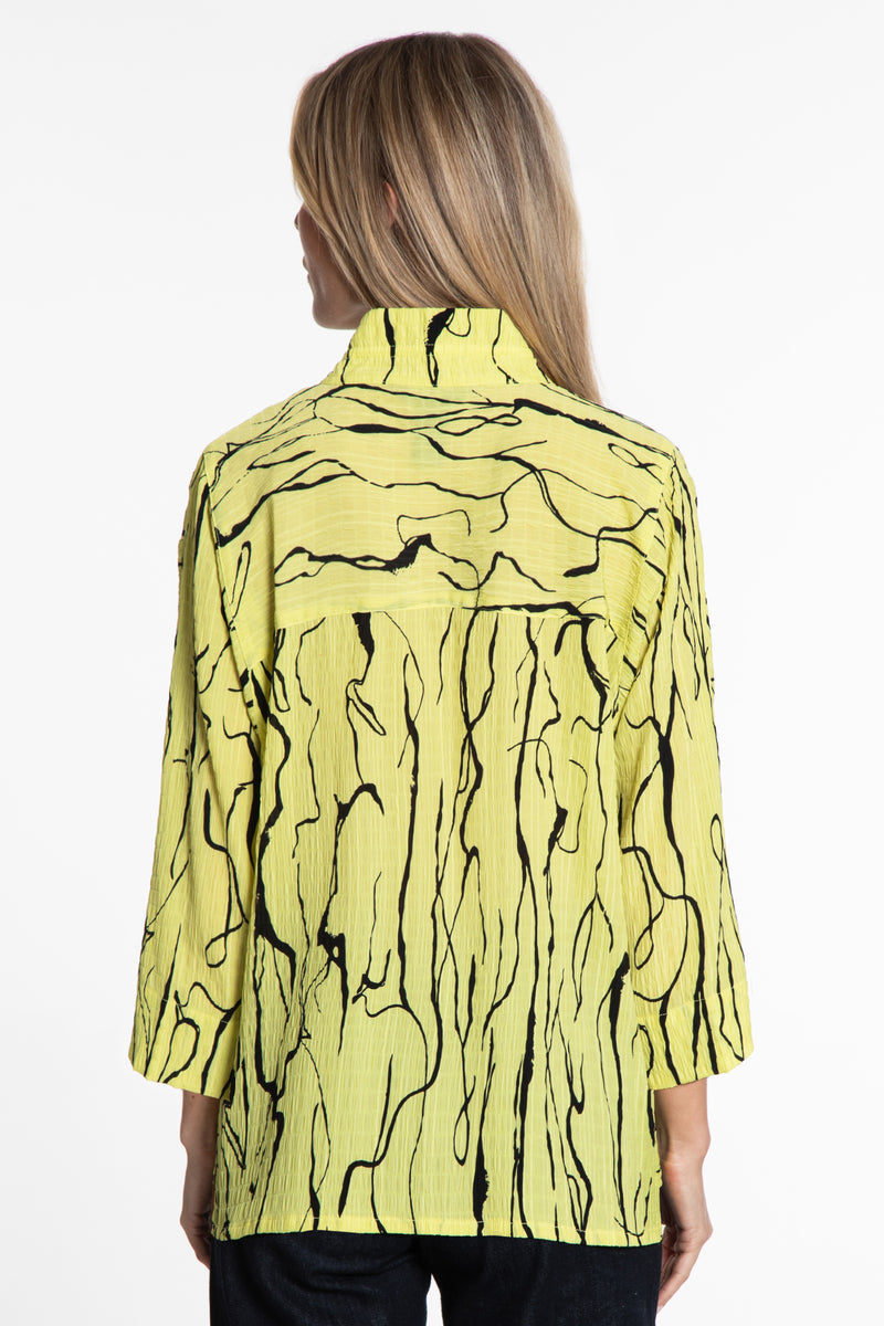 Textured Print Tunic - Women's - Soft Lime