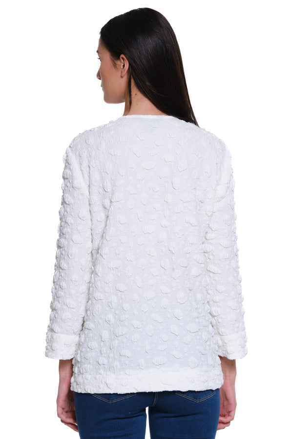 Textured Knit Jacket - Marshmallow