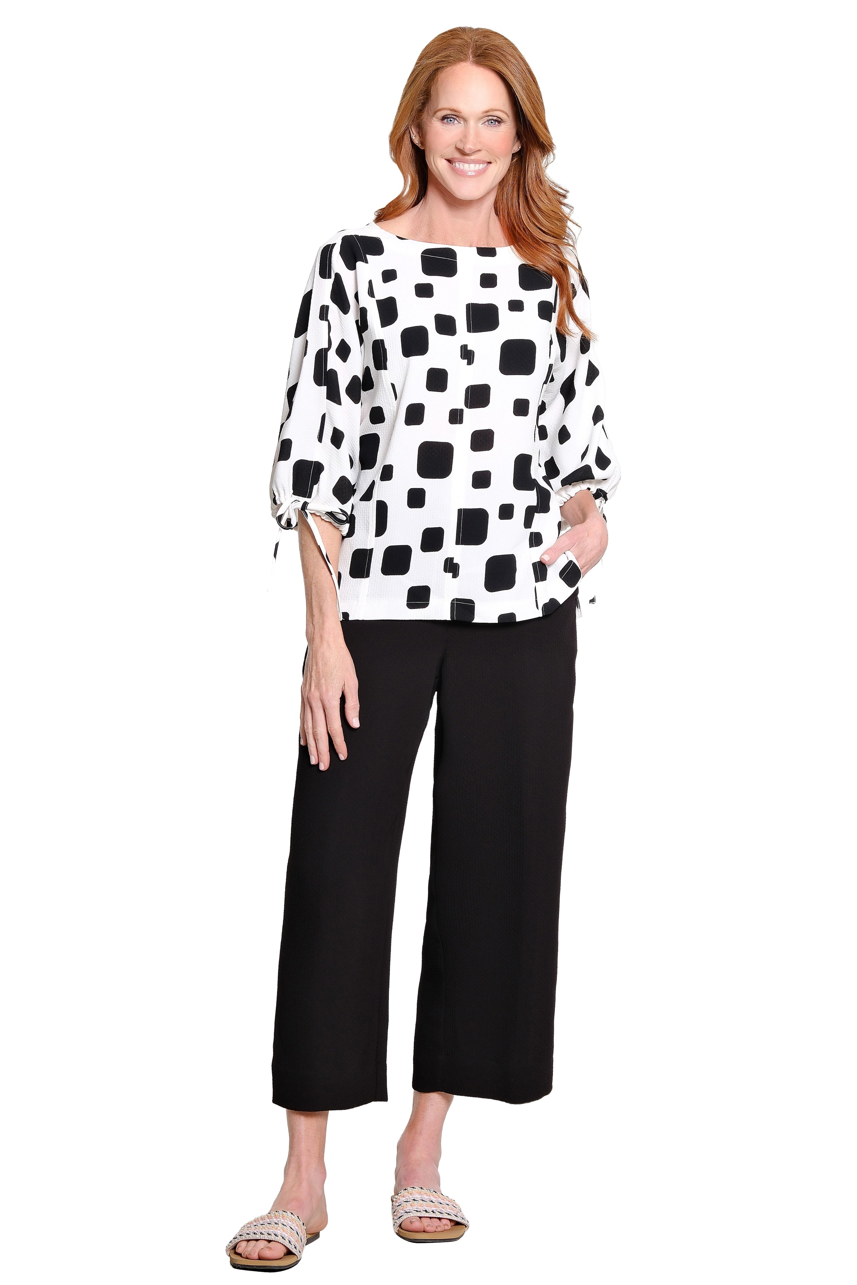 Cropped Pull-On Pant - Black