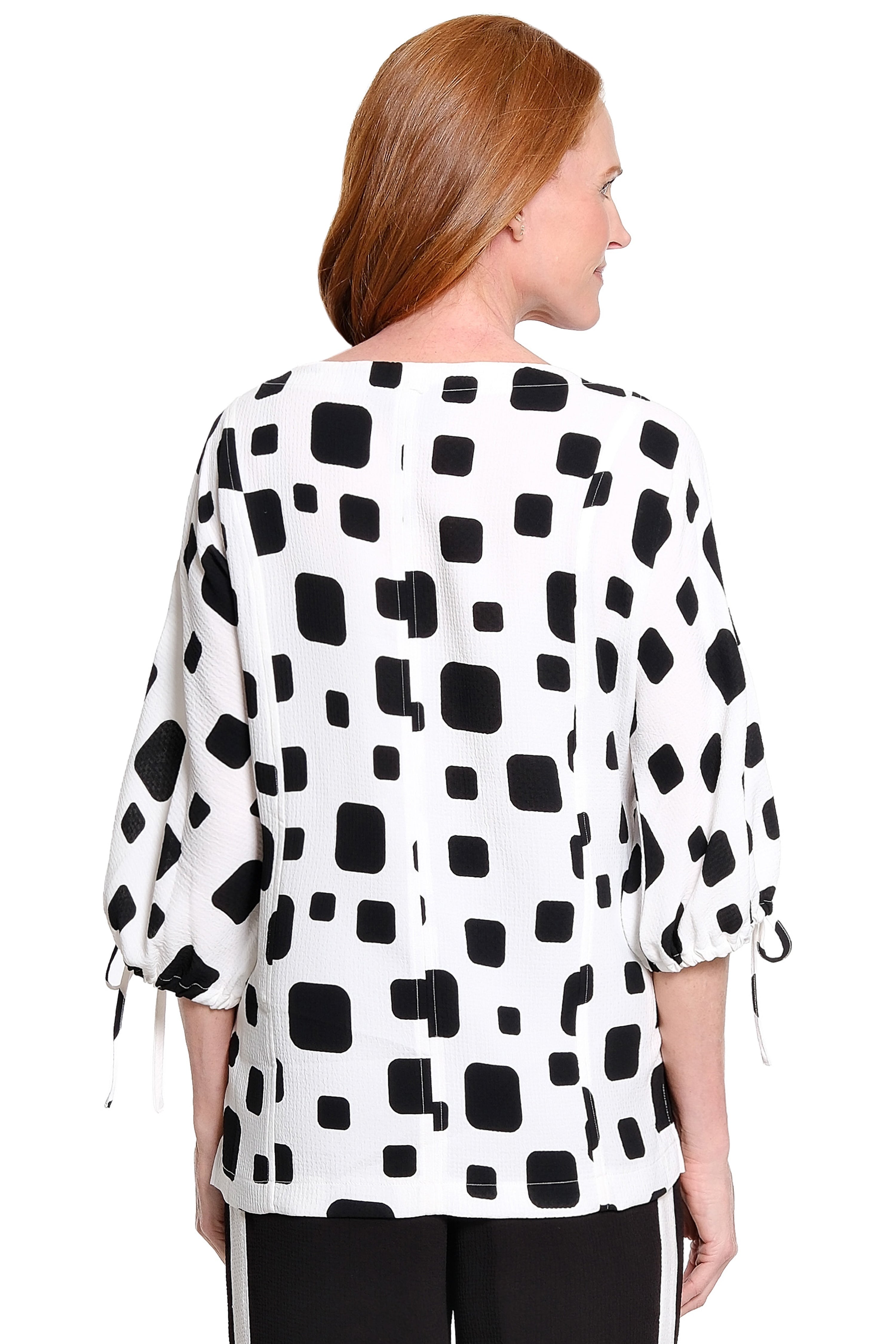 Popover Top with Cinch-Tie Sleeves - Square Multi