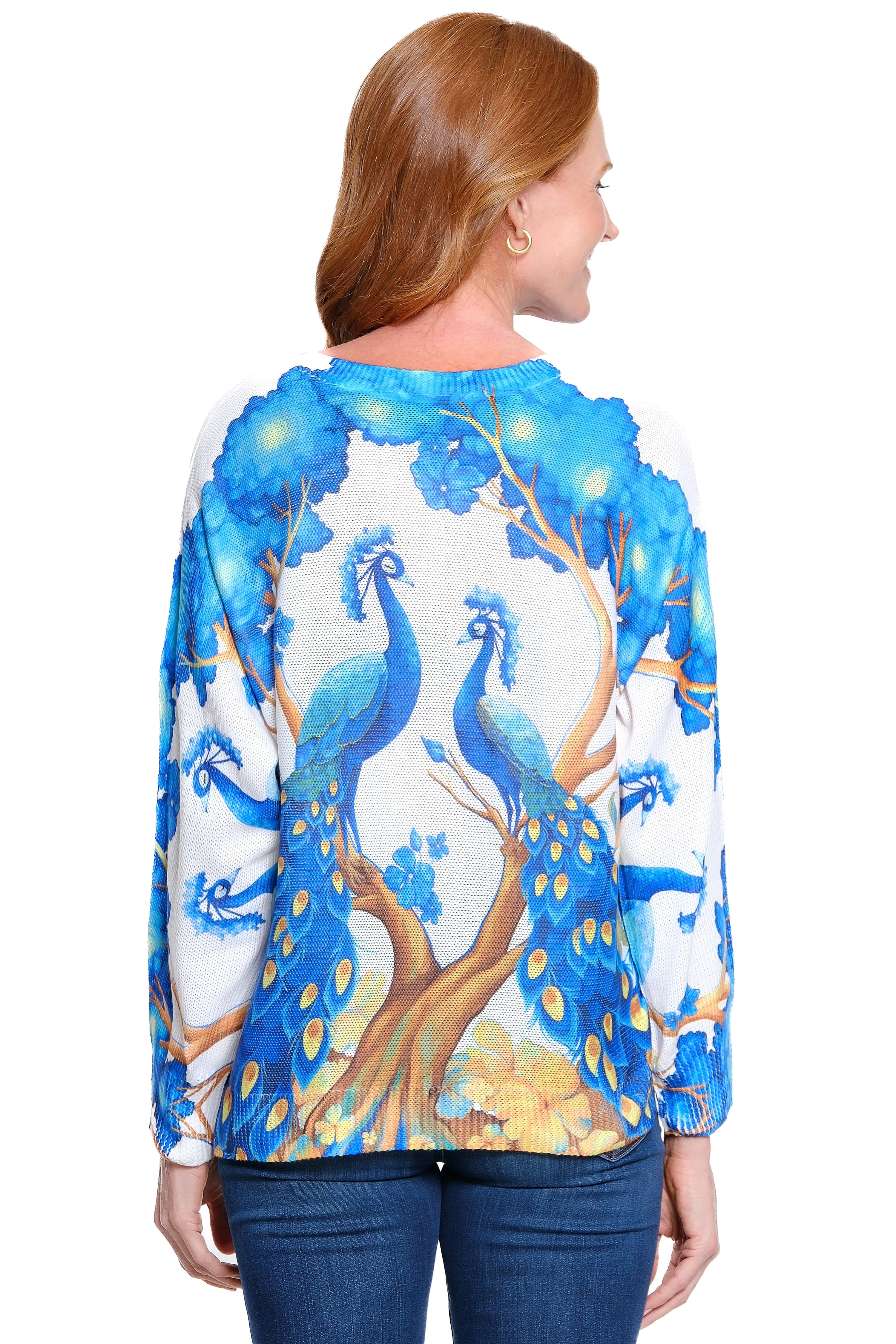 Knit Popover Sweater - Petite - Multi Animal