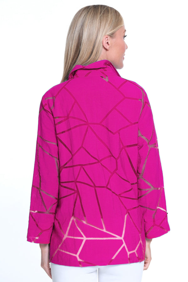 Point Collar Tunic - Bright Pink