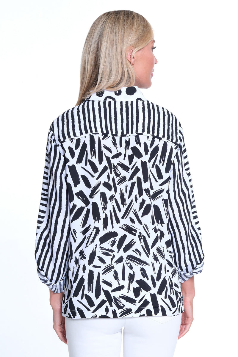 Print Woven Tunic- White