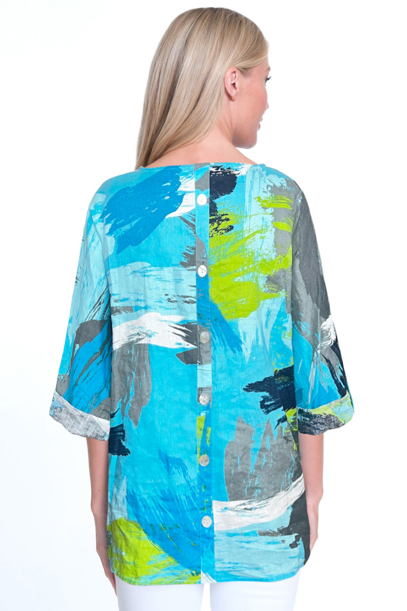Pop Over Tunic- Abstract Multi
