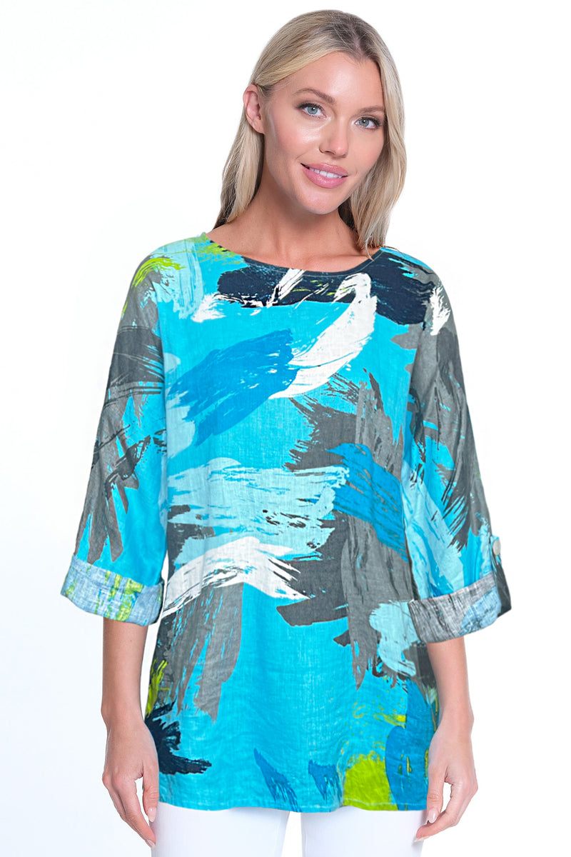 Pop Over Tunic- Abstract Multi