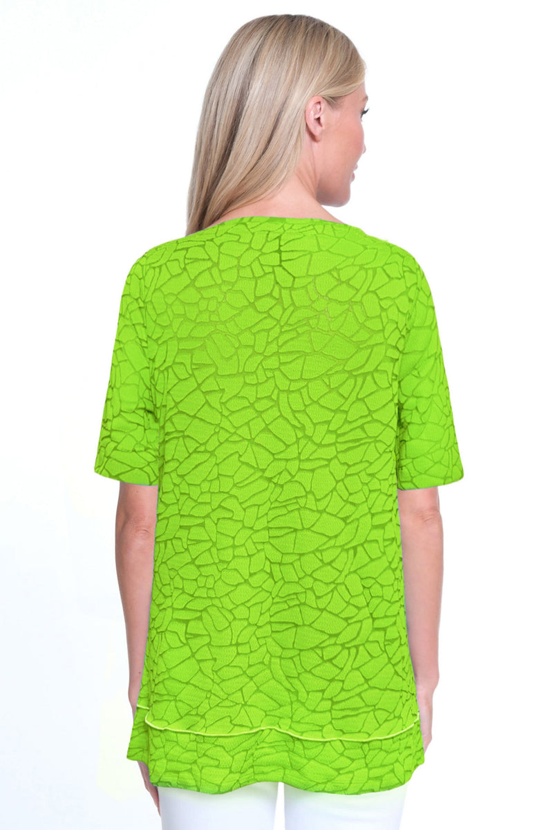 Knit Pop Over Tunic- Petite-Lime