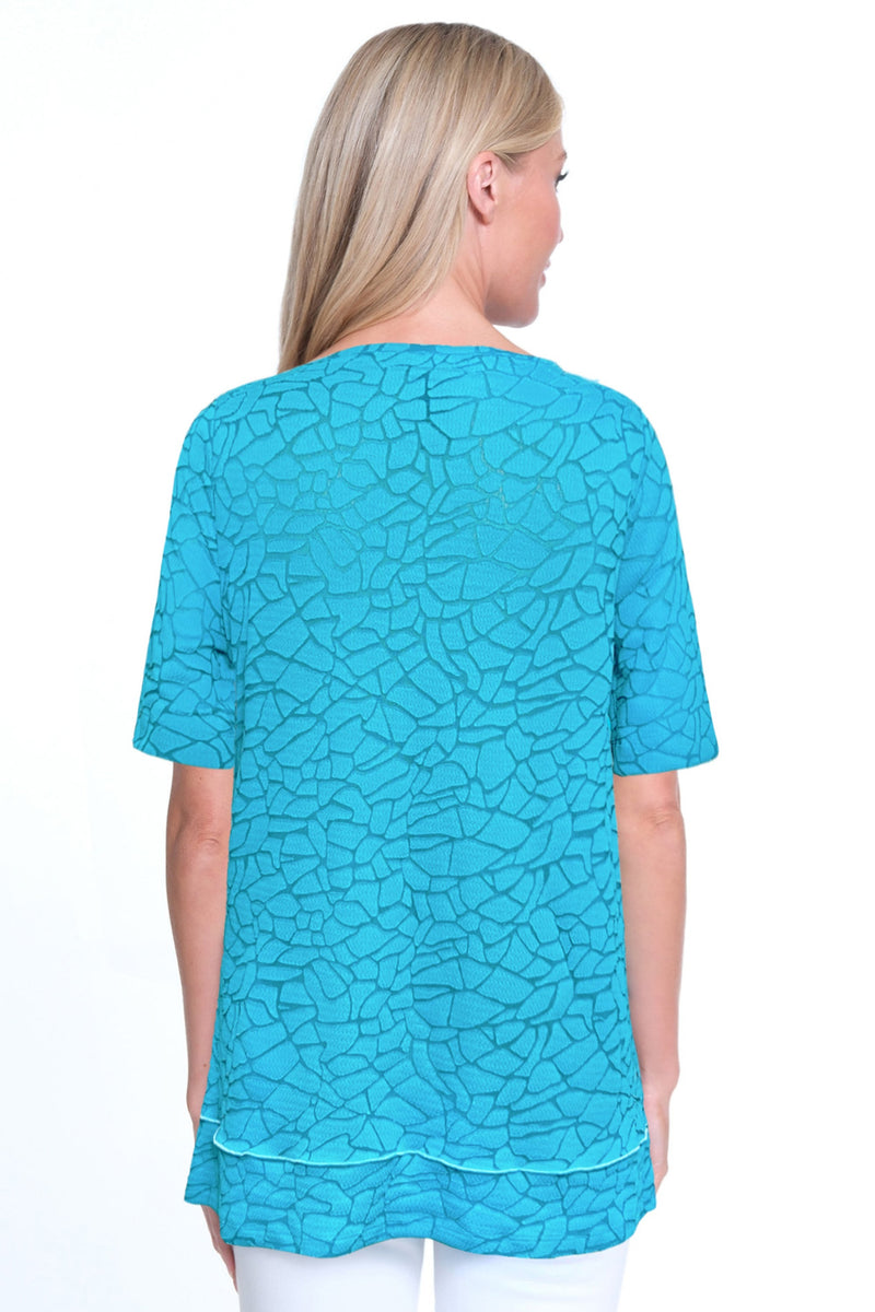 Knit Pop Over Tunic-Women's- Turquoise