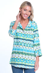 Button Front Shirt- Women's-Multi