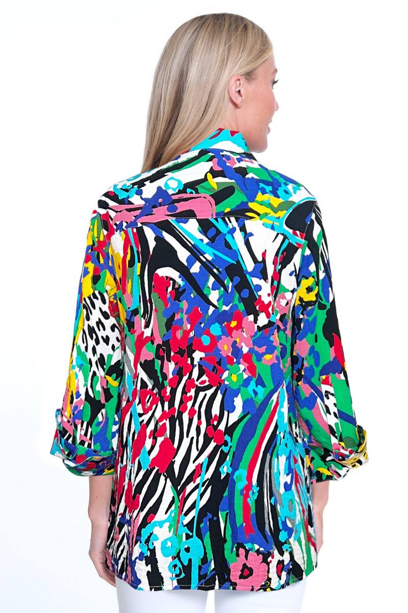 Button Front Tunic- Multi