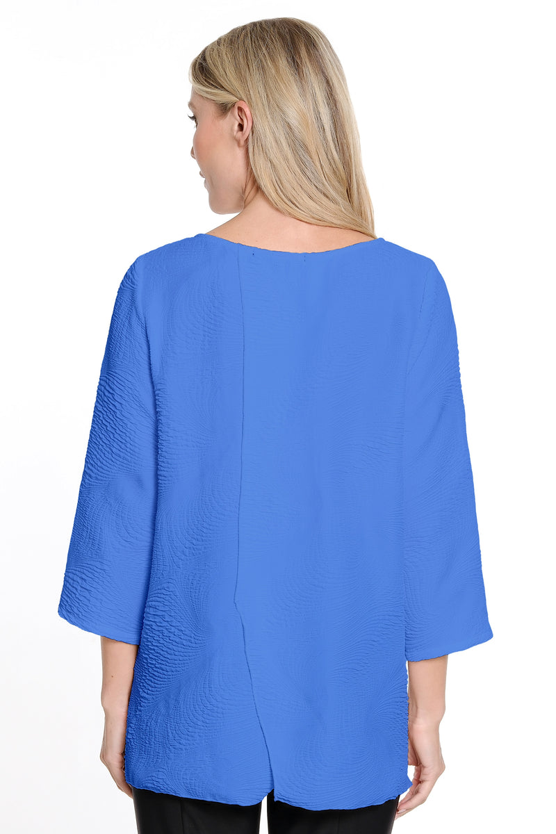 Knit Popover Tunic - Blue