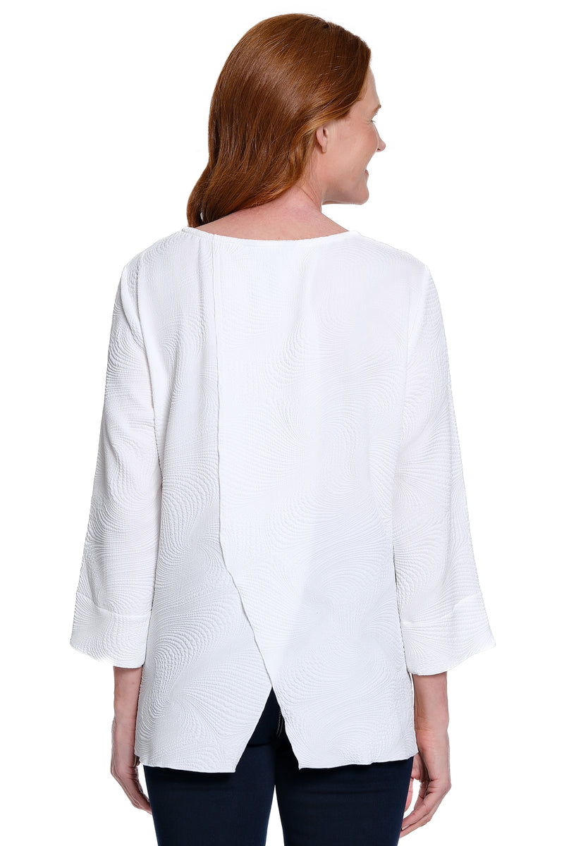Knit Popover Tunic - White