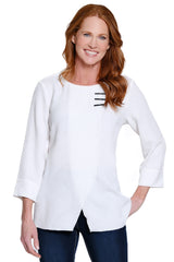 Knit Popover Tunic - Petite - White