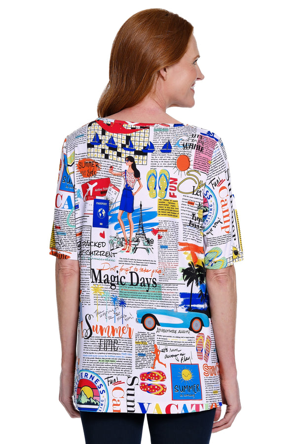 Scoop Neck Tunic - Petite - Multi