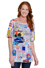 Scoop Neck Tunic - Petite - Multi