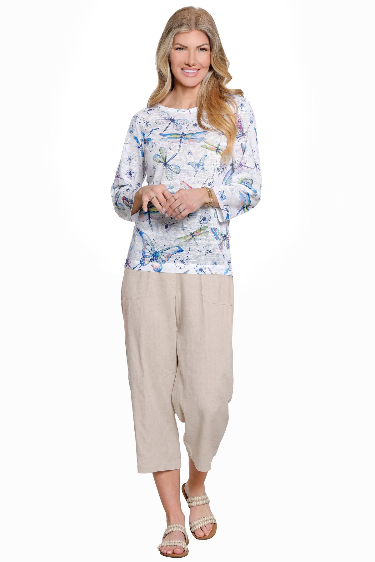 Woven Pull-On Wide Leg Pant - Plus - Khaki