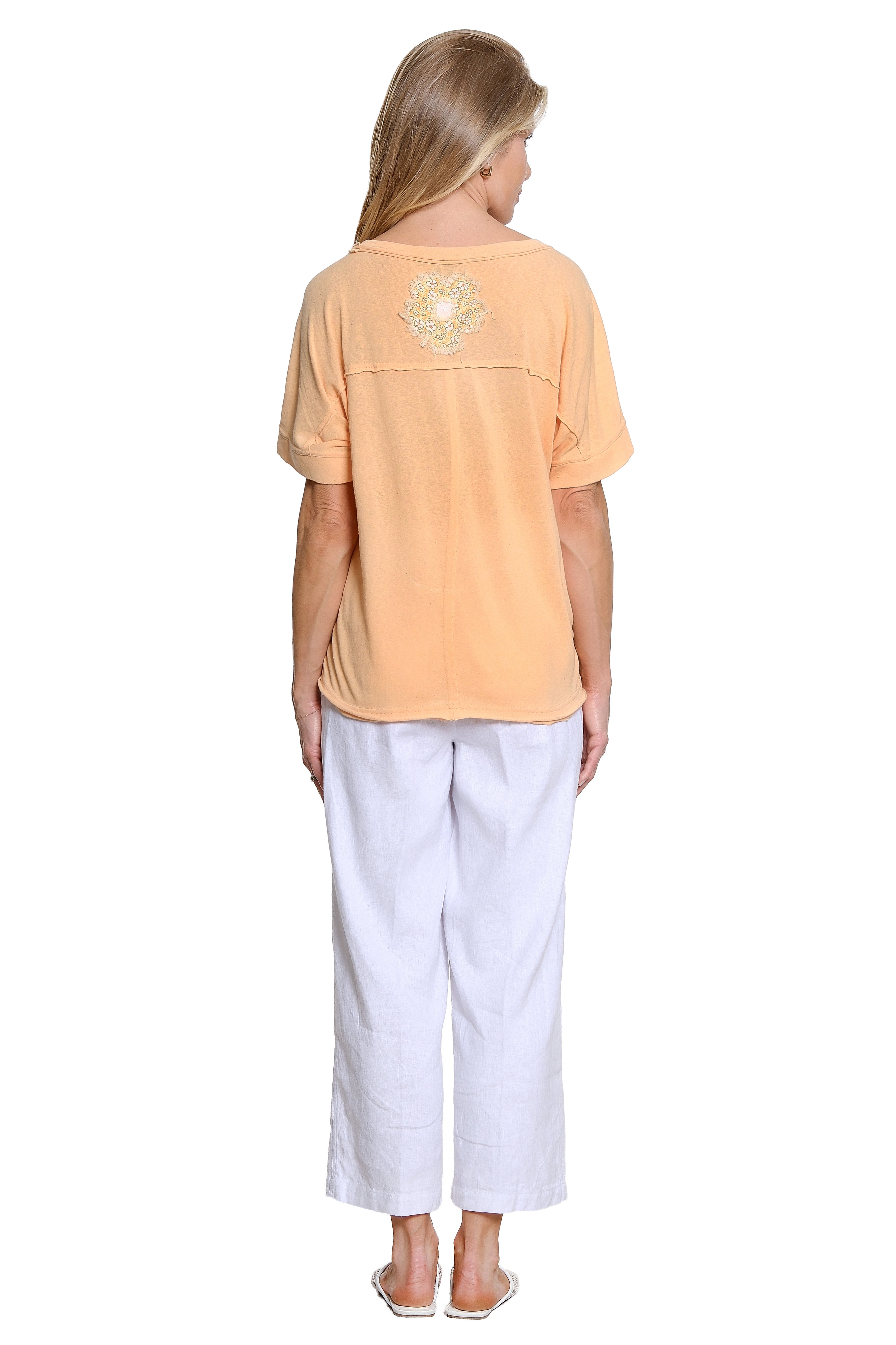 Woven Pull-On Wide Leg Pant - White