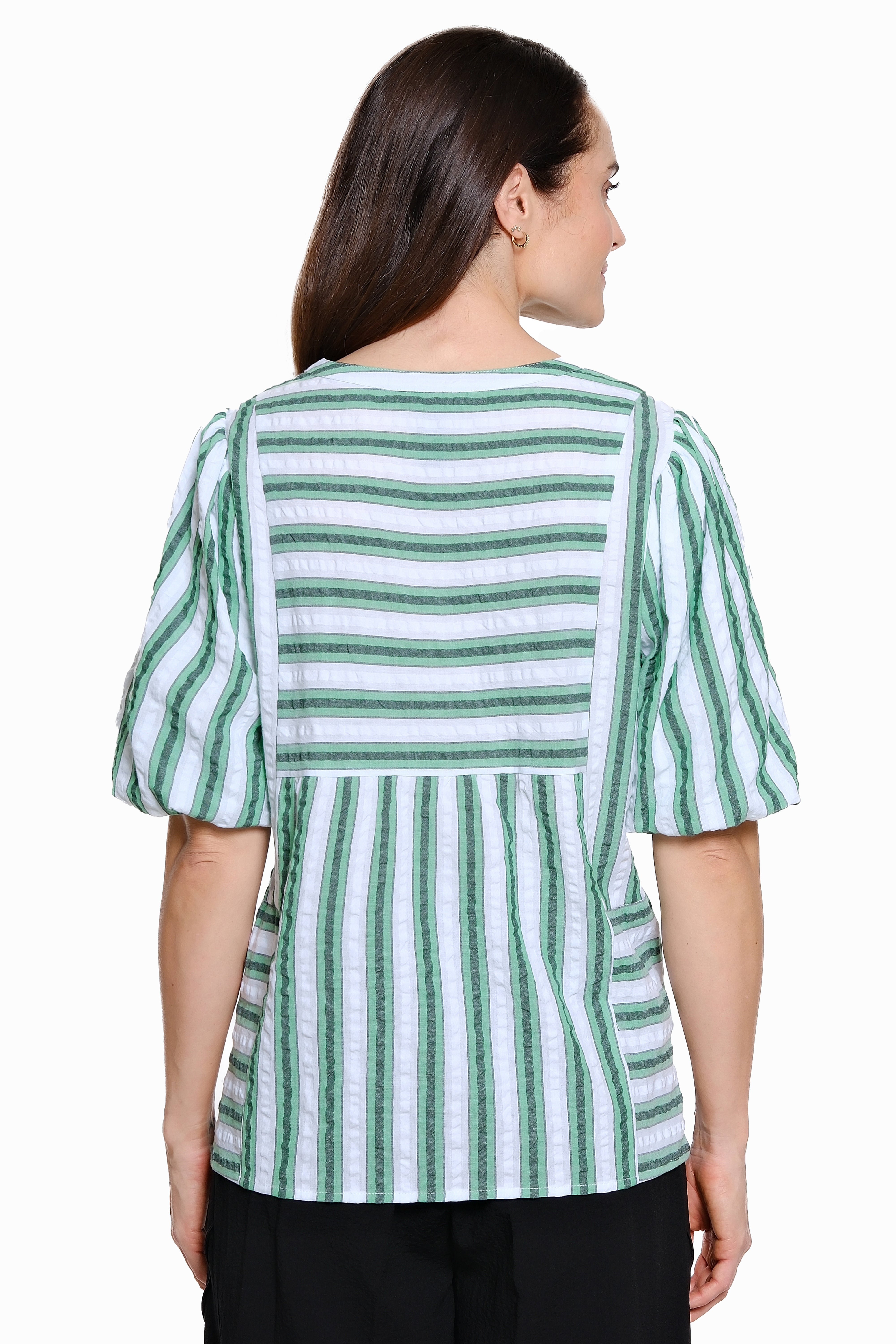 Woven Yarn-Dyed Pop-Over - Kelly Green